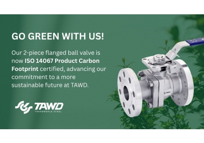 Two Piece Flange Valve Certified with ISO 14067 Carbon Footprint Certified 